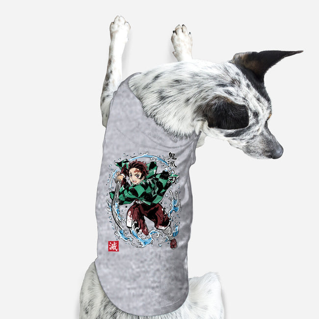 Tanjiro Sumi-E-dog basic pet tank-DrMonekers