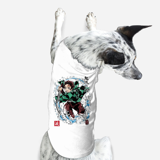 Tanjiro Sumi-E-dog basic pet tank-DrMonekers