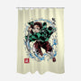 Tanjiro Sumi-E-none polyester shower curtain-DrMonekers