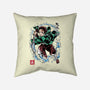 Tanjiro Sumi-E-none removable cover w insert throw pillow-DrMonekers
