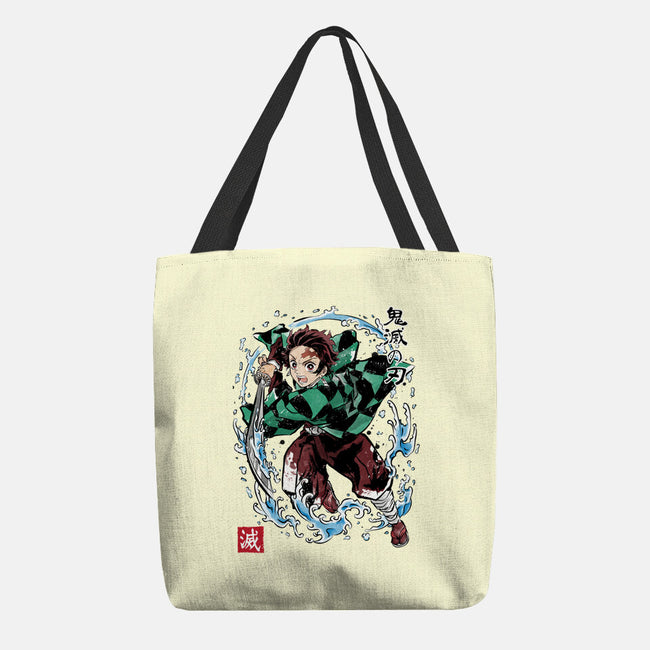 Tanjiro Sumi-E-none basic tote-DrMonekers