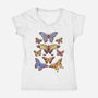 Butterflies-womens v-neck tee-eduely