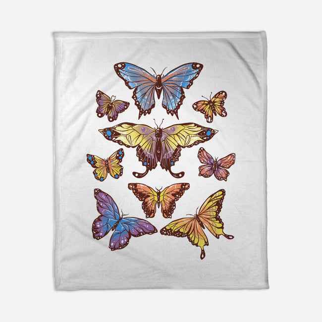 Butterflies-none fleece blanket-eduely