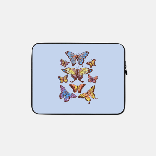 Butterflies-none zippered laptop sleeve-eduely