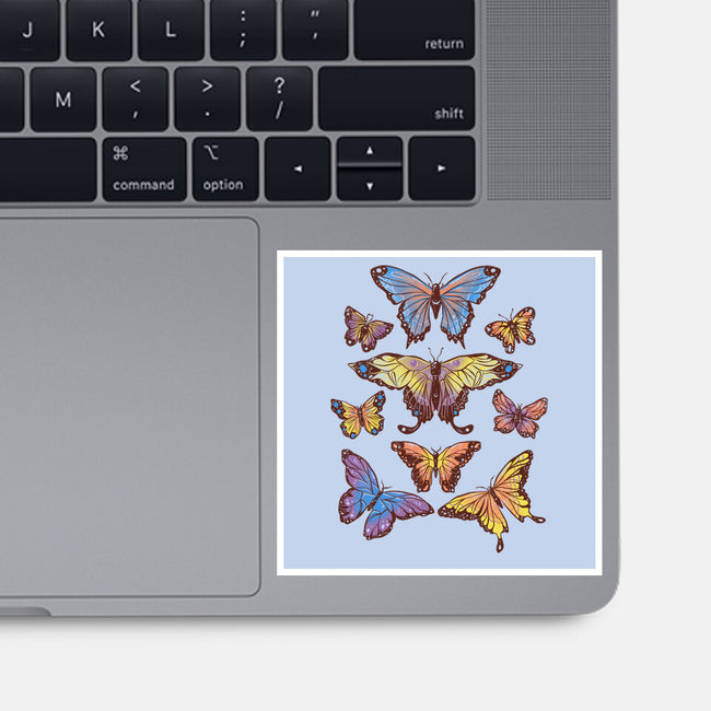 Butterflies-none glossy sticker-eduely
