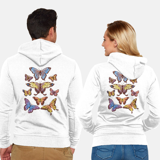 Butterflies-unisex zip-up sweatshirt-eduely