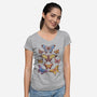 Butterflies-womens v-neck tee-eduely