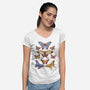 Butterflies-womens v-neck tee-eduely
