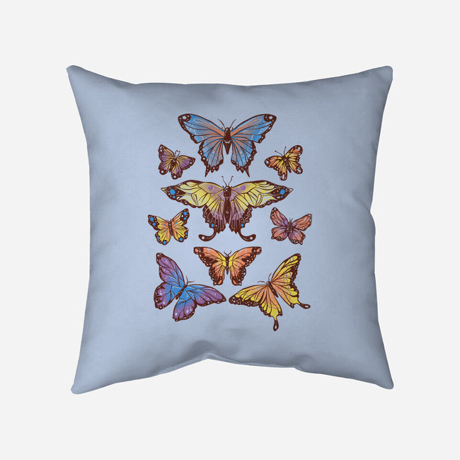Butterflies-none removable cover w insert throw pillow-eduely