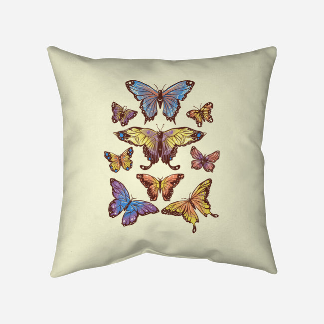 Butterflies-none removable cover w insert throw pillow-eduely