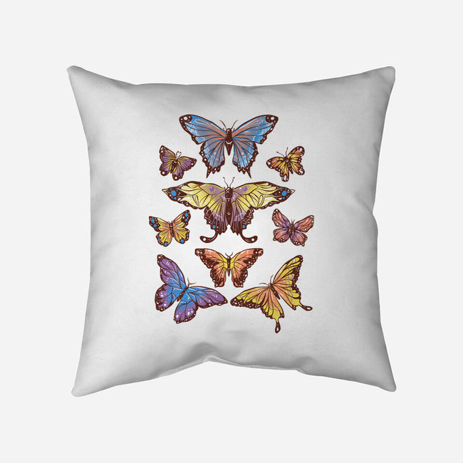 Butterflies-none removable cover w insert throw pillow-eduely