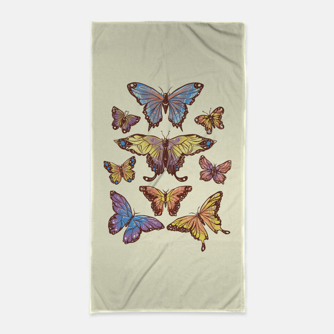 Butterflies-none beach towel-eduely