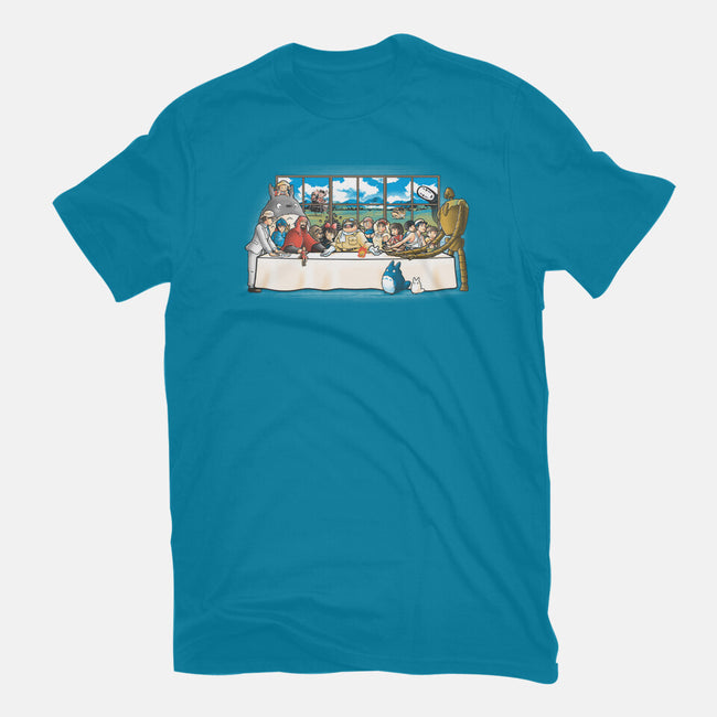 Anime Dinner-womens fitted tee-trheewood