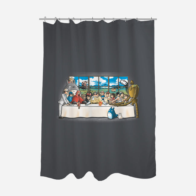 Anime Dinner-none polyester shower curtain-trheewood