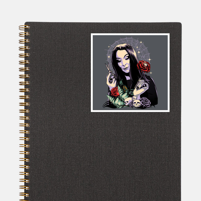 Sweet Morticia-none glossy sticker-heydale