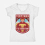It's Turbo Time-womens v-neck tee-Alundrart