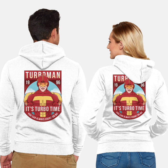 It's Turbo Time-unisex zip-up sweatshirt-Alundrart