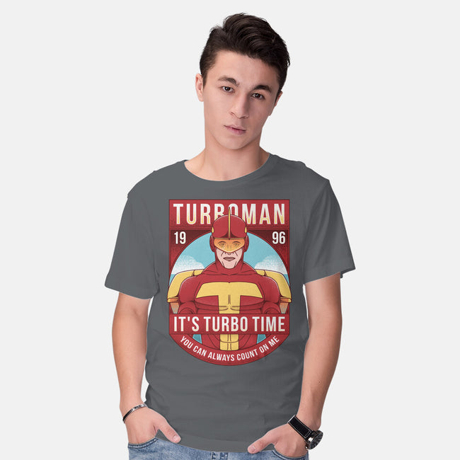 It's Turbo Time-mens basic tee-Alundrart