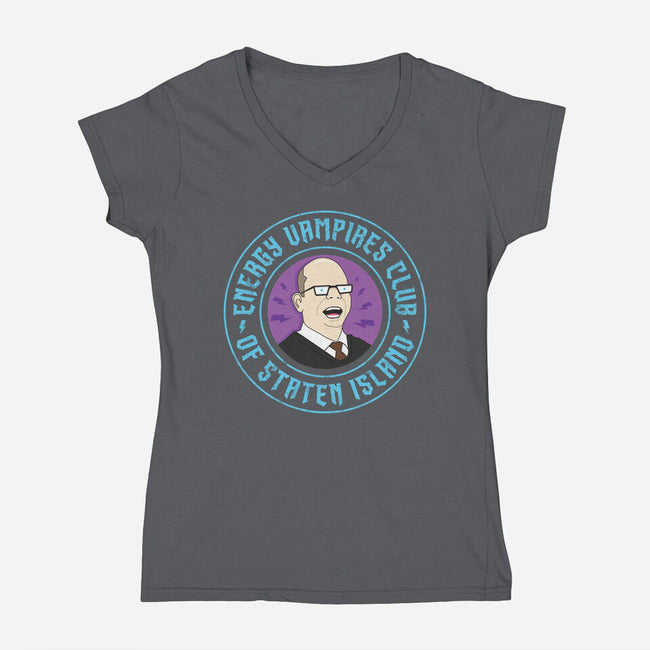 Energy Vampires Club-womens v-neck tee-hbdesign