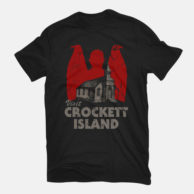 Visit Croquet Island-mens basic tee-Melonseta