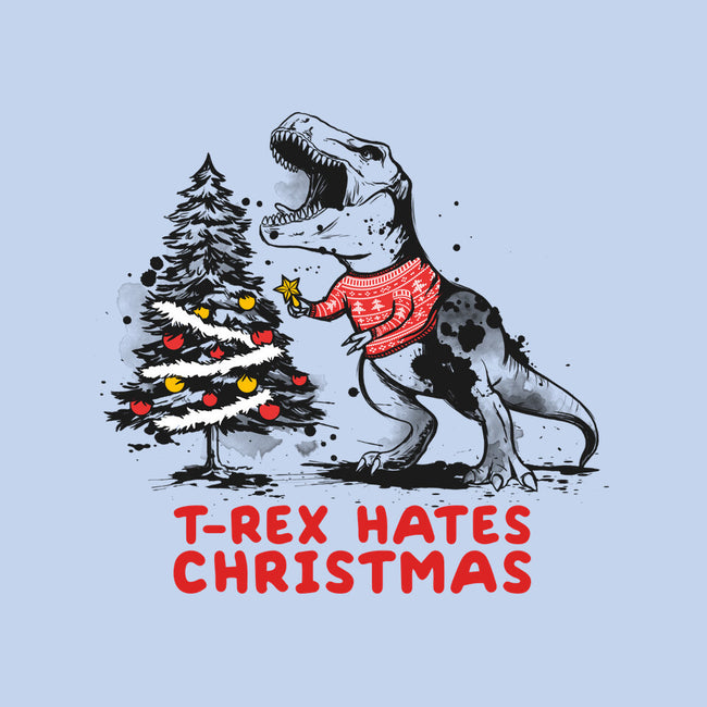 T-Rex Hates Christmas-womens basic tee-NemiMakeit