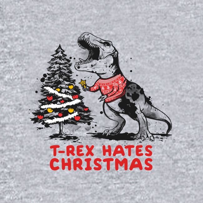 T-Rex Hates Christmas-cat basic pet tank-NemiMakeit