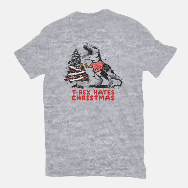 T-Rex Hates Christmas-womens basic tee-NemiMakeit