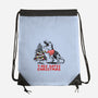 T-Rex Hates Christmas-none drawstring bag-NemiMakeit
