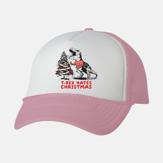 T-Rex Hates Christmas-unisex trucker hat-NemiMakeit