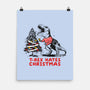 T-Rex Hates Christmas-none matte poster-NemiMakeit