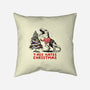 T-Rex Hates Christmas-none removable cover w insert throw pillow-NemiMakeit