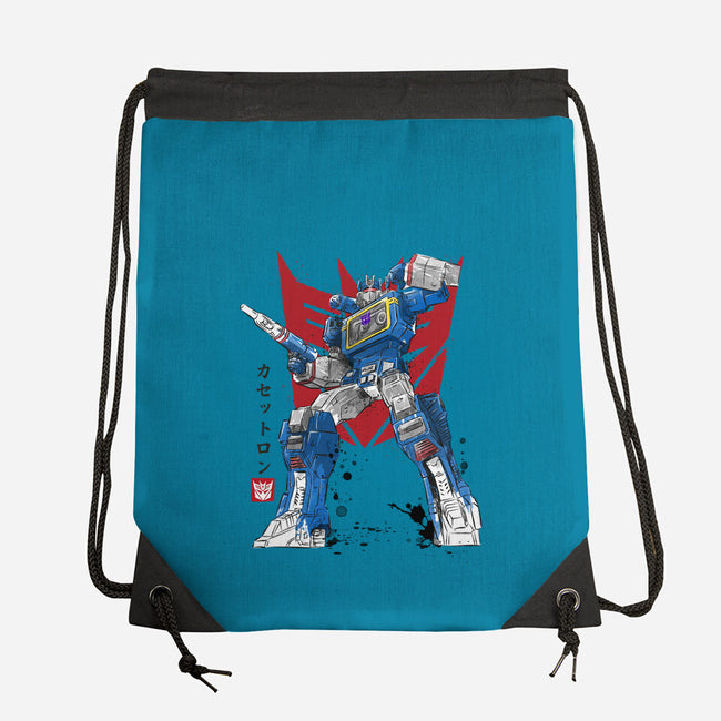 Sound Sumi-E-none drawstring bag-DrMonekers