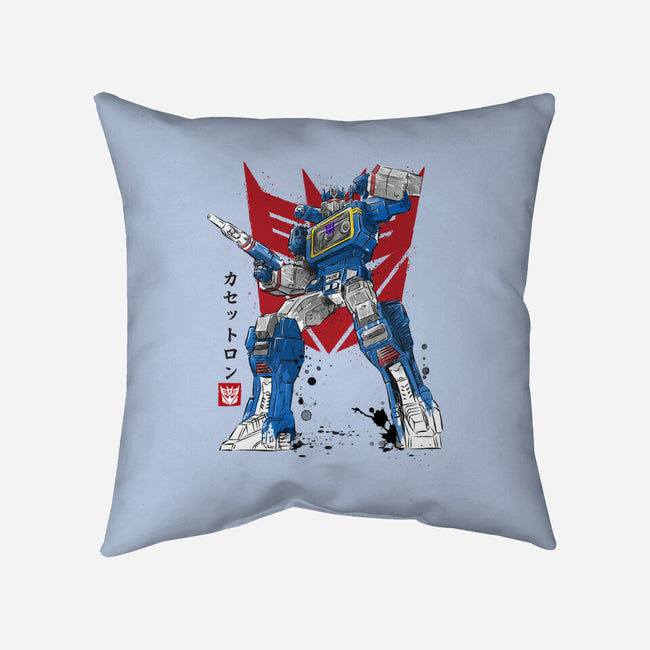 Sound Sumi-E-none removable cover w insert throw pillow-DrMonekers