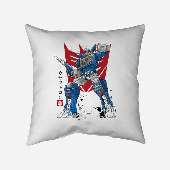 Sound Sumi-E-none removable cover throw pillow-DrMonekers