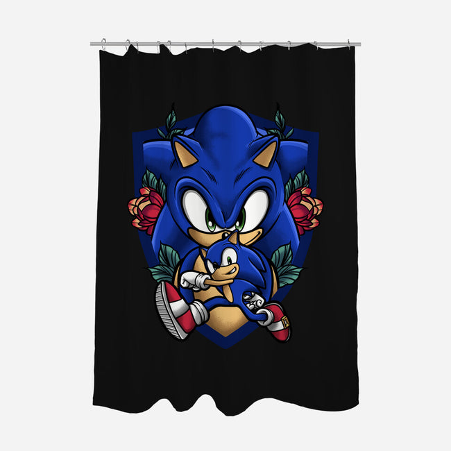 The Hedgehog-none polyester shower curtain-Badbone Collections