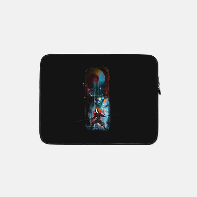 Aang In Space-none zippered laptop sleeve-kharmazero