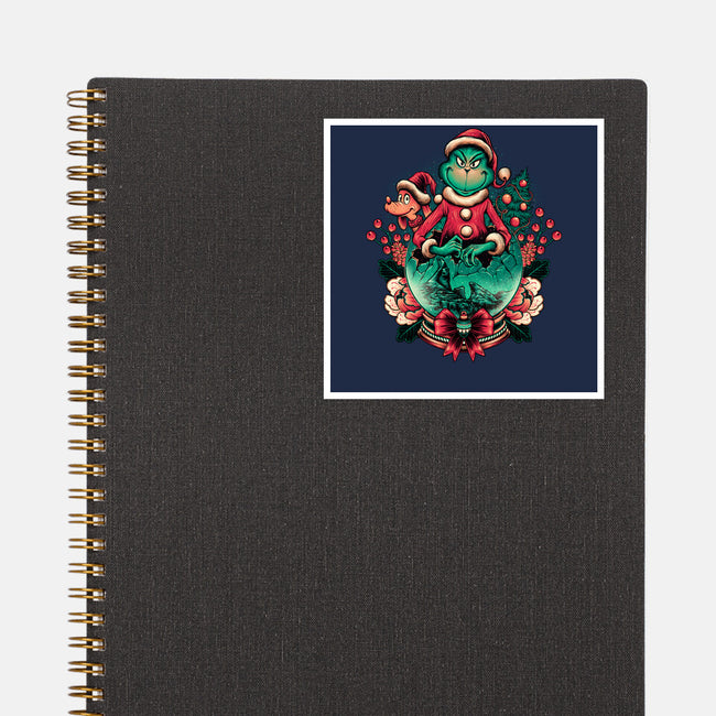 Too Grumpy For Christmas-none glossy sticker-glitchygorilla
