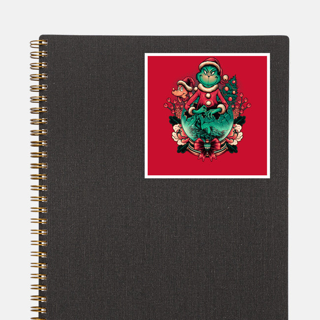 Too Grumpy For Christmas-none glossy sticker-glitchygorilla
