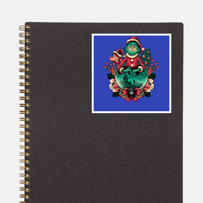 Too Grumpy For Christmas-none glossy sticker-glitchygorilla