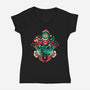 Too Grumpy For Christmas-womens v-neck tee-glitchygorilla