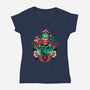 Too Grumpy For Christmas-womens v-neck tee-glitchygorilla