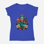 Too Grumpy For Christmas-womens v-neck tee-glitchygorilla