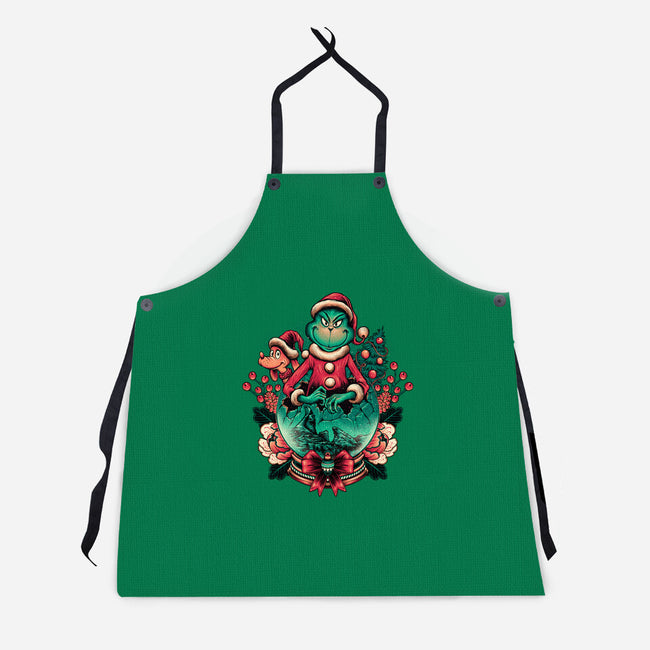 Too Grumpy For Christmas-unisex kitchen apron-glitchygorilla