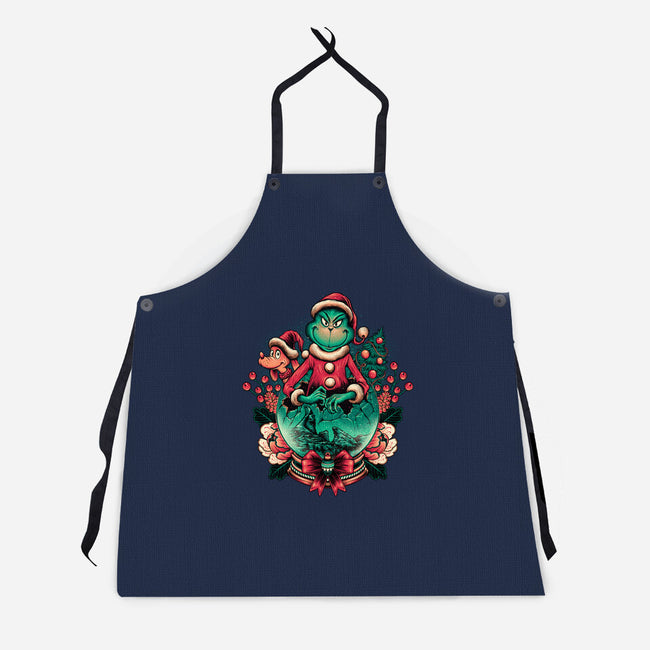Too Grumpy For Christmas-unisex kitchen apron-glitchygorilla