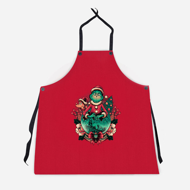 Too Grumpy For Christmas-unisex kitchen apron-glitchygorilla