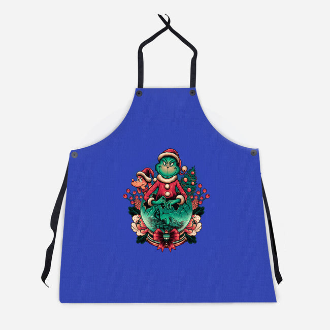 Too Grumpy For Christmas-unisex kitchen apron-glitchygorilla