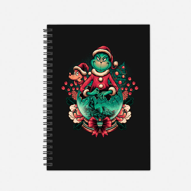 Too Grumpy For Christmas-none dot grid notebook-glitchygorilla