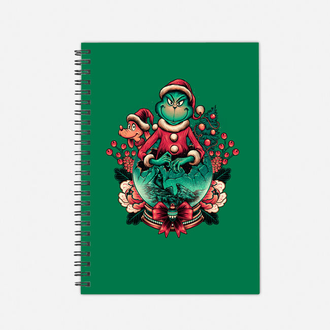 Too Grumpy For Christmas-none dot grid notebook-glitchygorilla