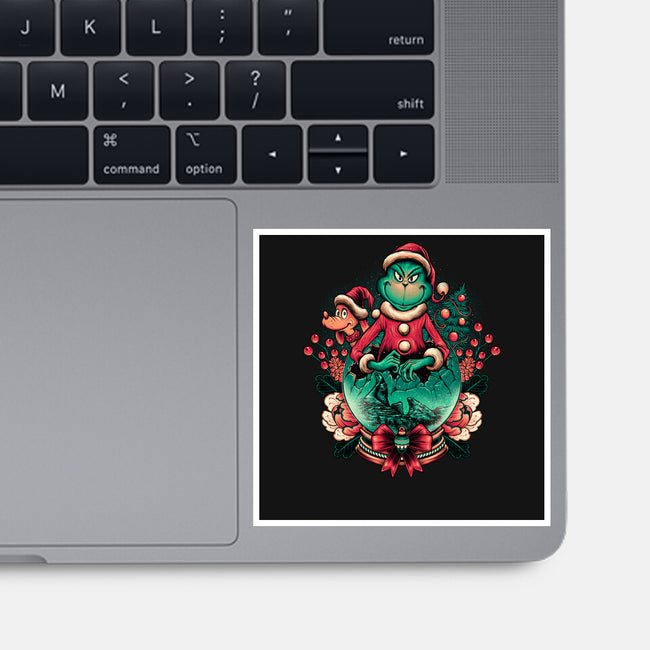 Too Grumpy For Christmas-none glossy sticker-glitchygorilla