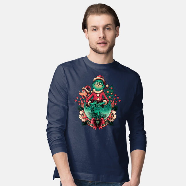 Too Grumpy For Christmas-mens long sleeved tee-glitchygorilla